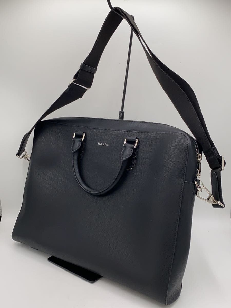 Paul Smith Briefcase Leather BLK Solid 2
