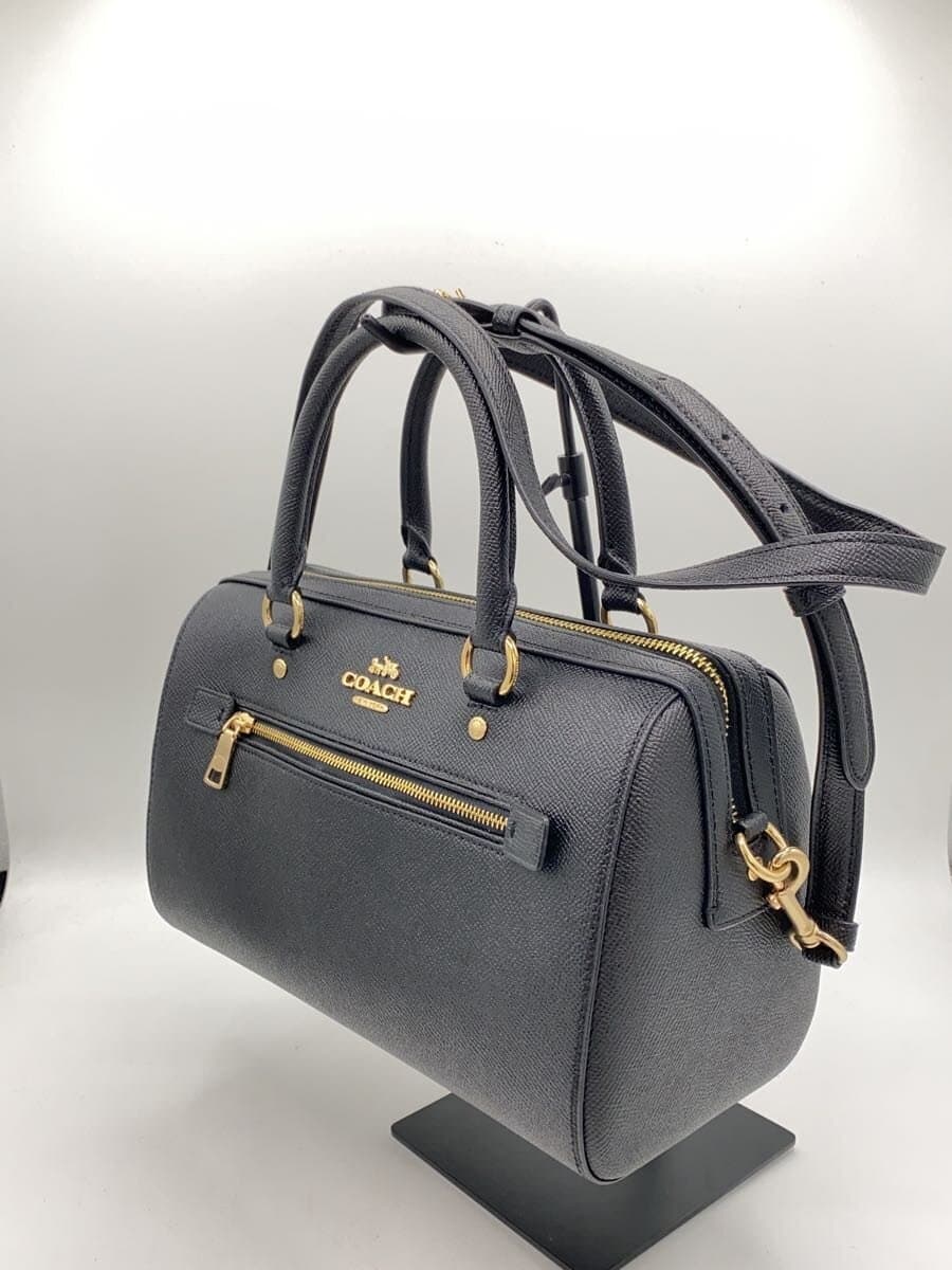 COACH2-Way Ro One Satchel_Black Leather BLK Solid 2
