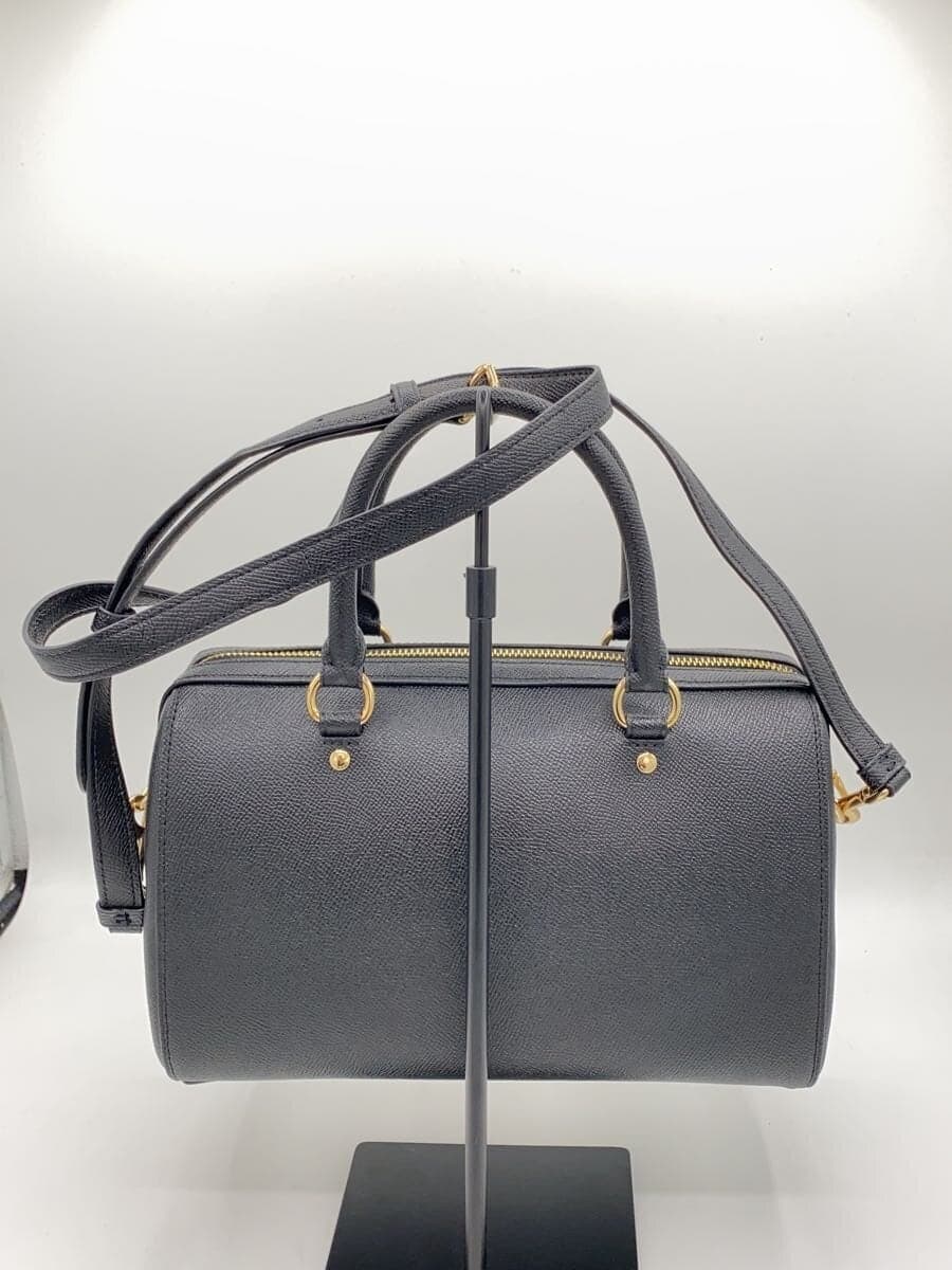 COACH2-Way Ro One Satchel_Black Leather BLK Solid 3