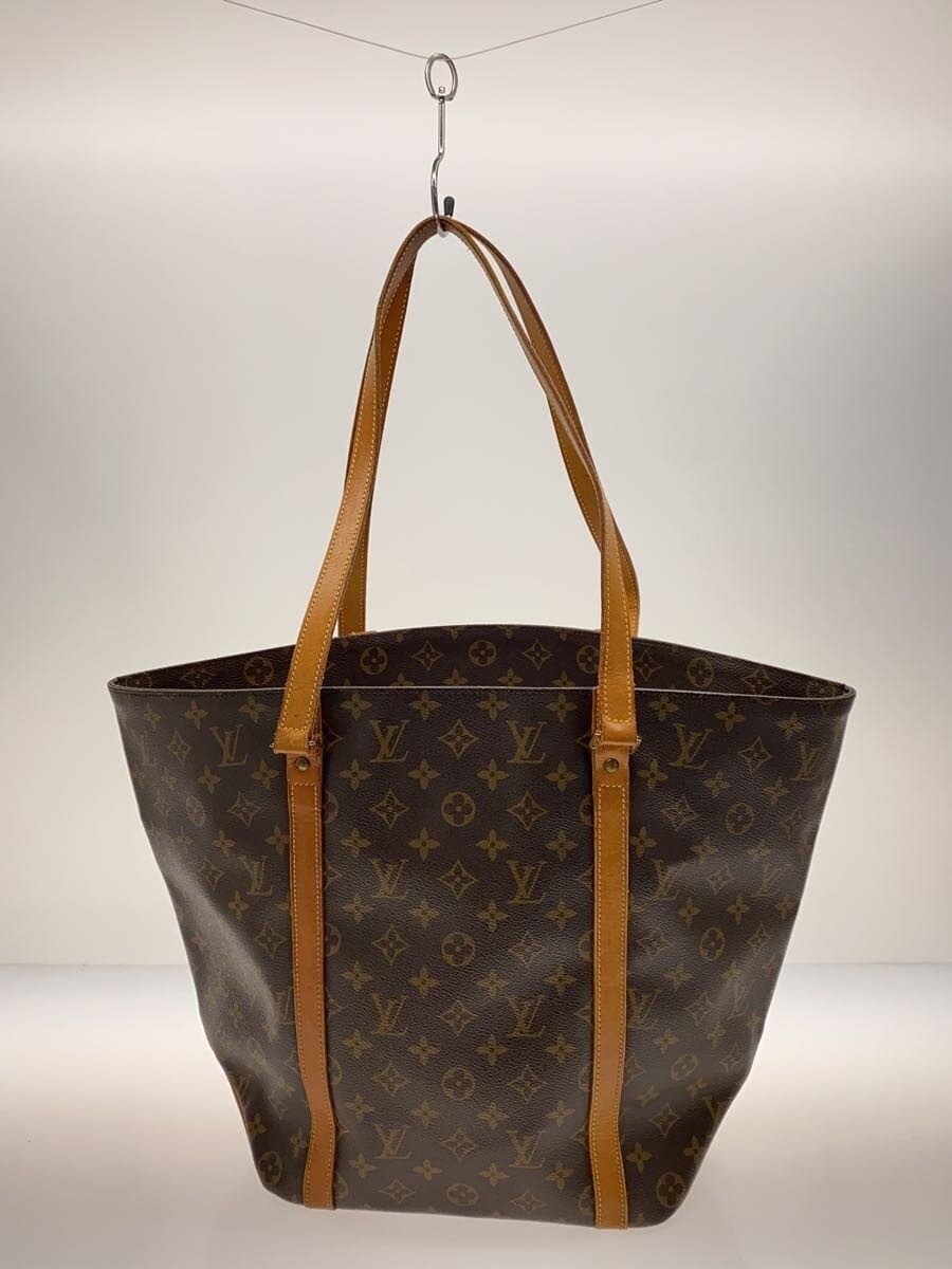 LOUIS VUITTON Sack Shopper ping_Monogram Canvas PVC BRW All Over Pattern 3