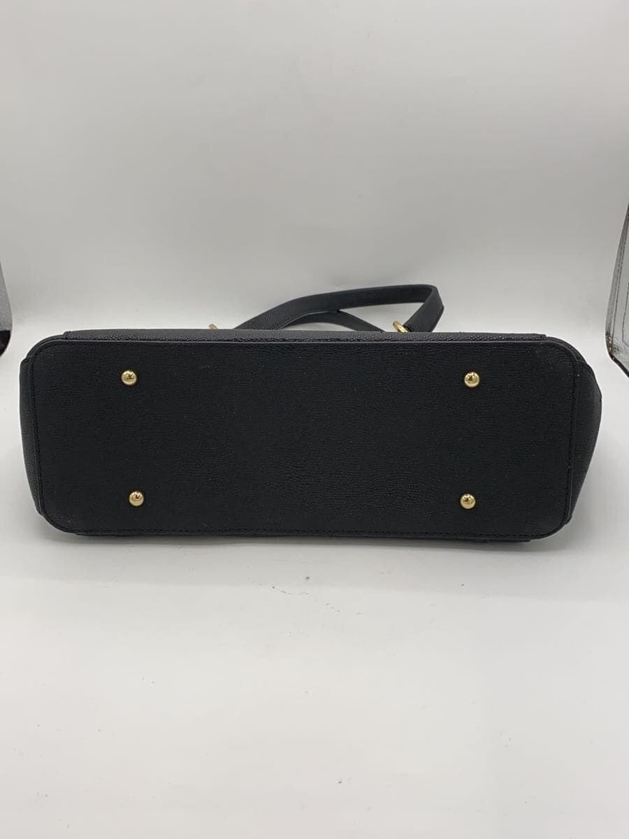 Samantha Thavasa tote bag leather black plain 4