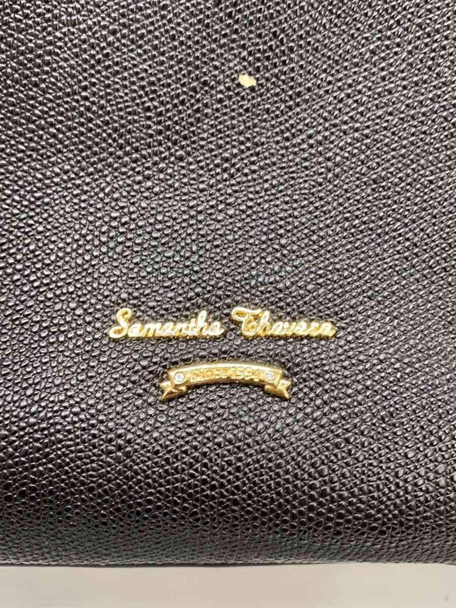 Samantha Thavasa tote bag leather black plain 5