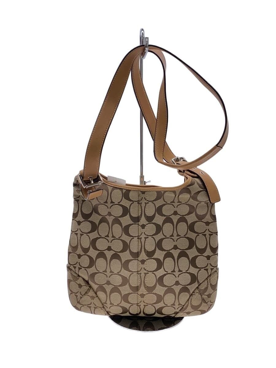 COACH Hippie Signature Brown Canvas BEG All-over Pattern F12992