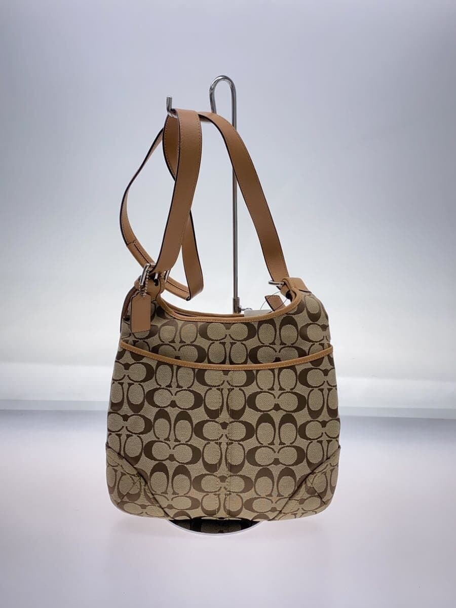 COACH Hippie Signature Brown Canvas BEG All-over Pattern F12992 3