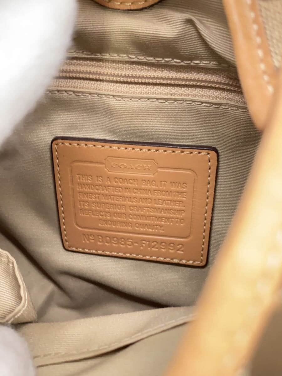 COACH Hippie Signature Brown Canvas BEG All-over Pattern F12992 5