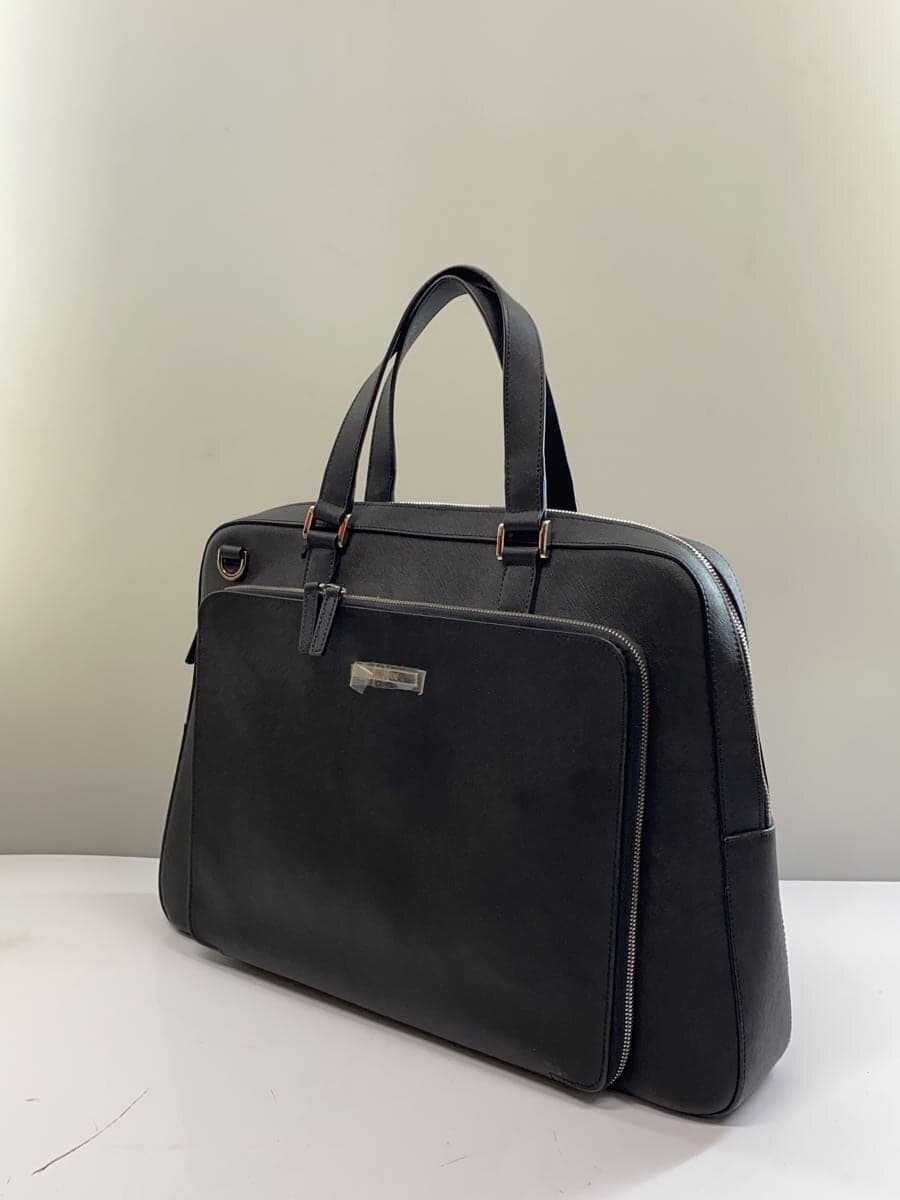 DURBAN Briefcase Cowhide BLK Solid 1607481010 2