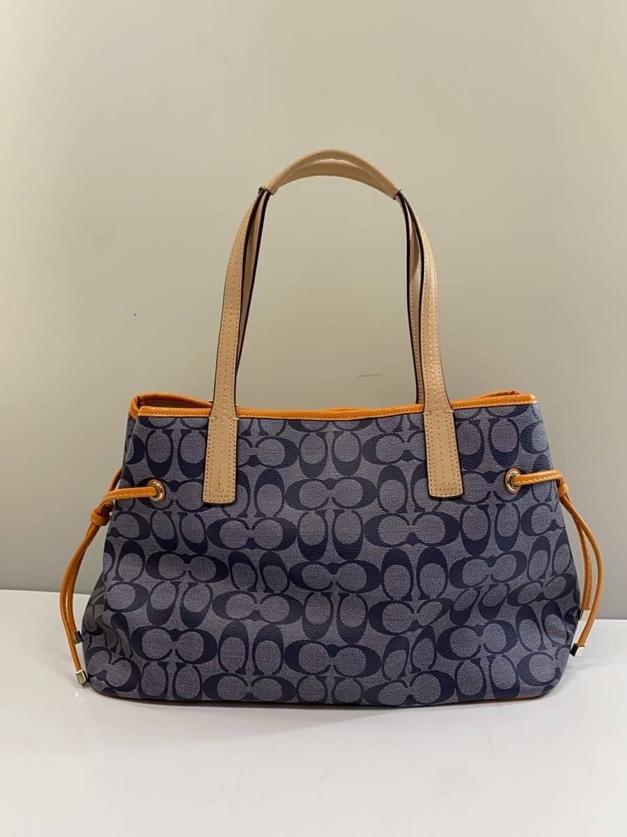 COACH Tote Bag Canvas NVY All Over Pattern F22908 3