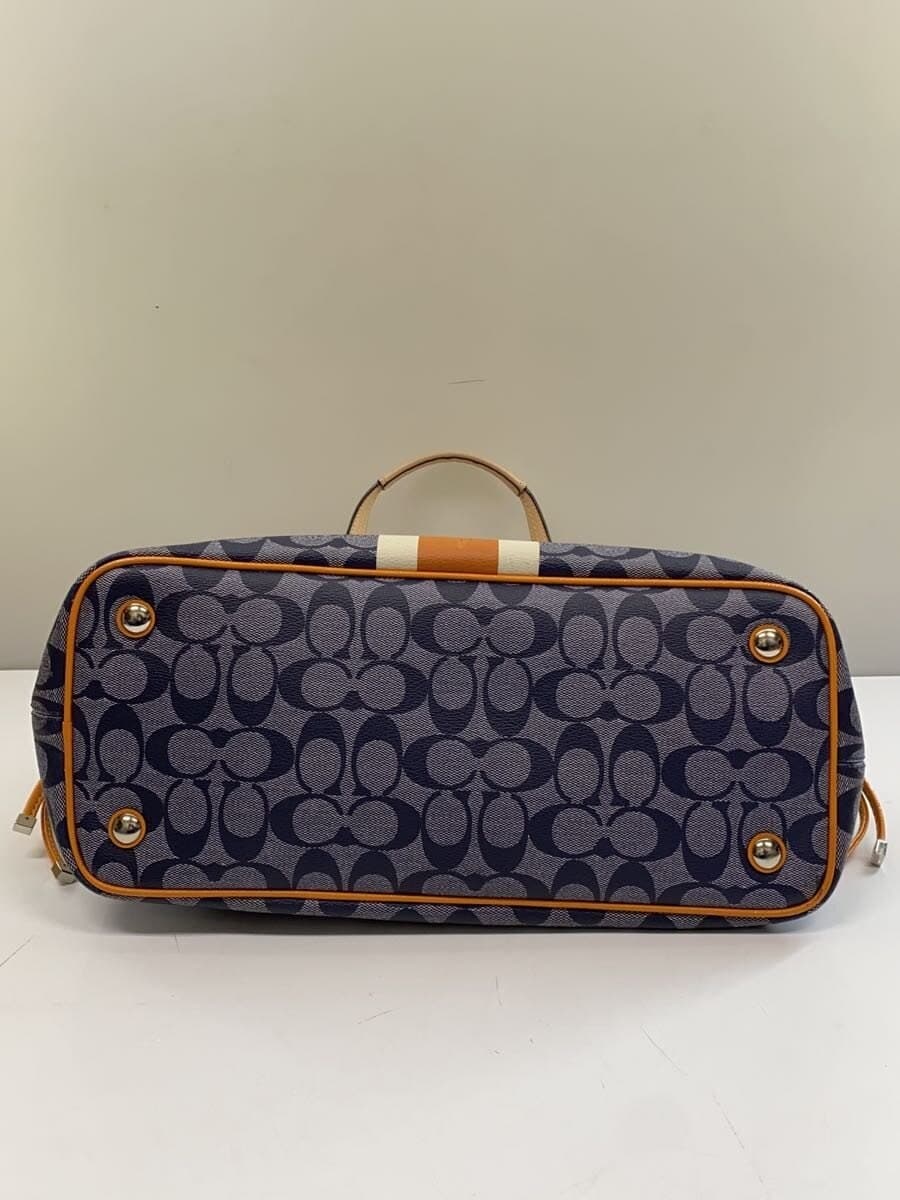 COACH Tote Bag Canvas NVY All Over Pattern F22908 4