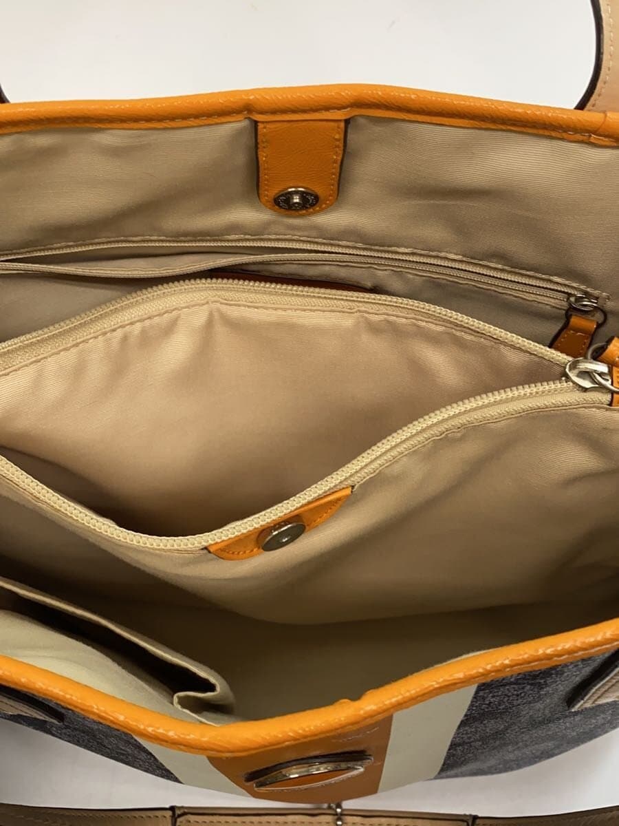 COACH Tote Bag Canvas NVY All Over Pattern F22908 6