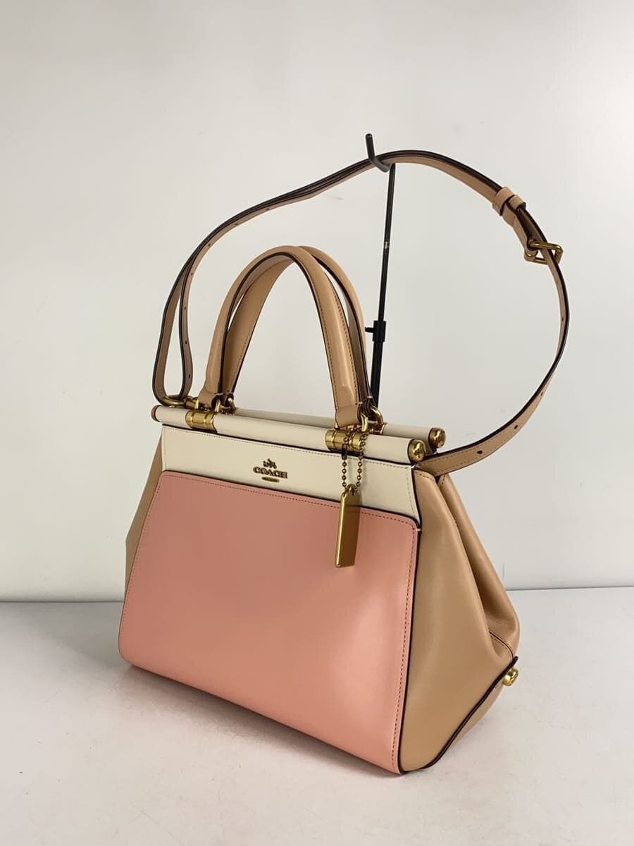 COACH2-Way Handbag Leather Pink 26831 2