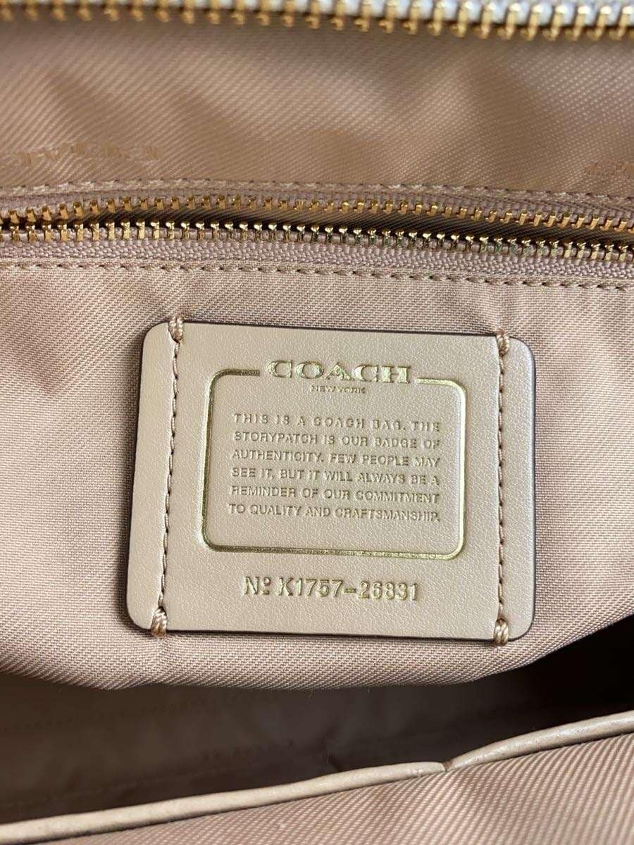 COACH2-Way Handbag Leather Pink 26831 5