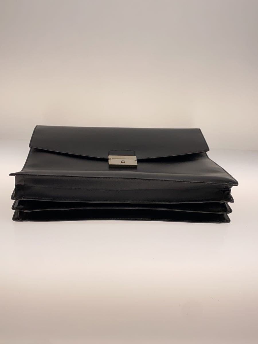 PRADA Briefcase Leather BLK Solid Rhino Fur 4