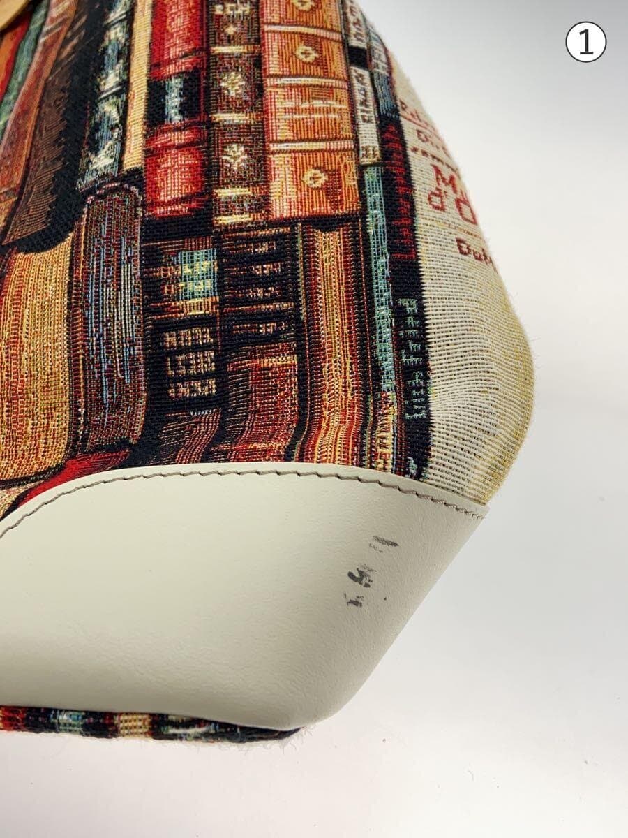 sapo-netta Tote Bag Multicolor Bookshelf Pattern Handbag 7