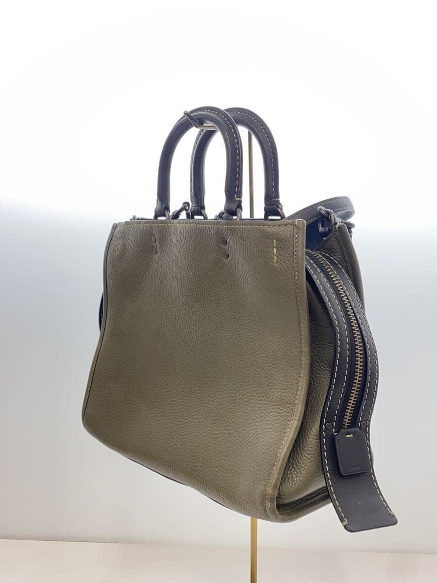 COACH Shoulder Bag Leather KHK Solid 38124 Rogue Bag Grabtan 2