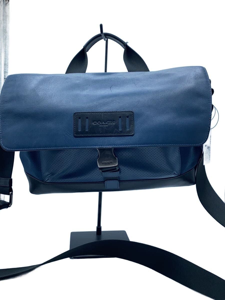 COACH Shoulder Bag Leather BLU F24673 TERRAIN BIKE BAG Terrain