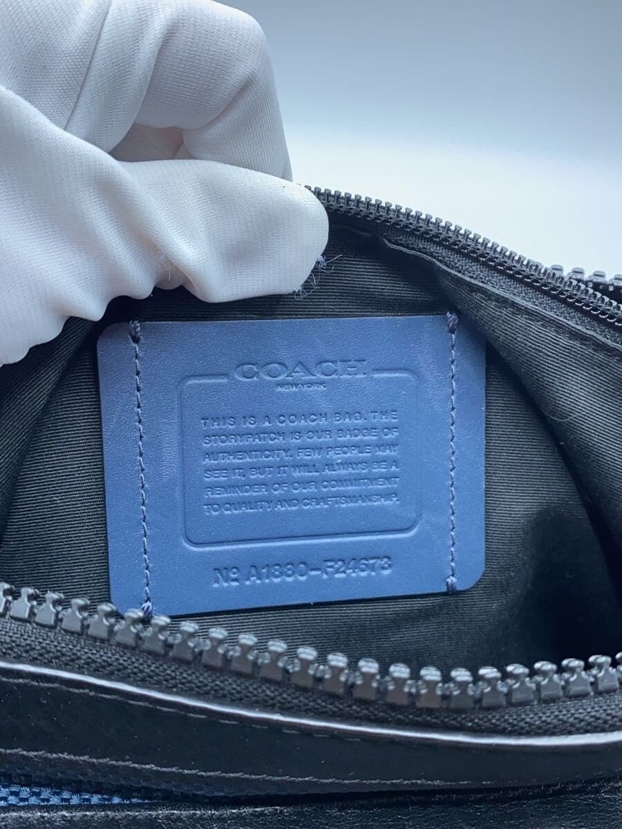 COACH Shoulder Bag Leather BLU F24673 TERRAIN BIKE BAG Terrain 5