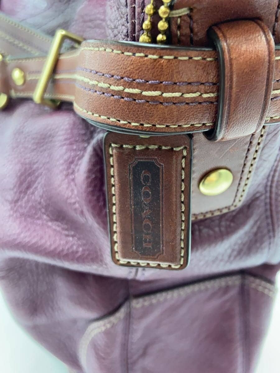 COACH Shoulder Bag Leather PUP F12460 5