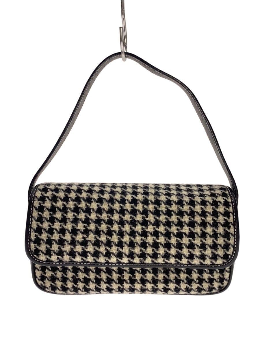 COACH handbag wool BLK houndstooth 8901