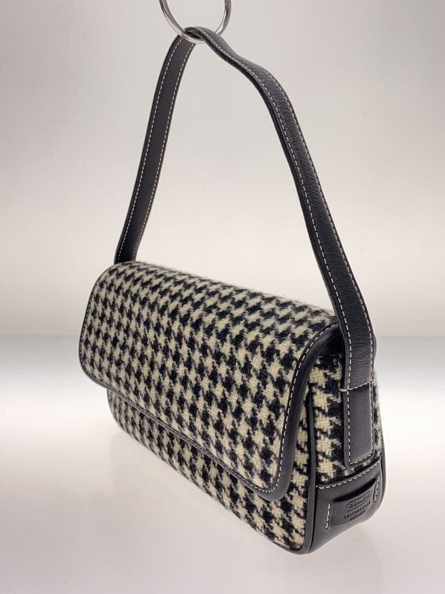 COACH handbag wool BLK houndstooth 8901 2