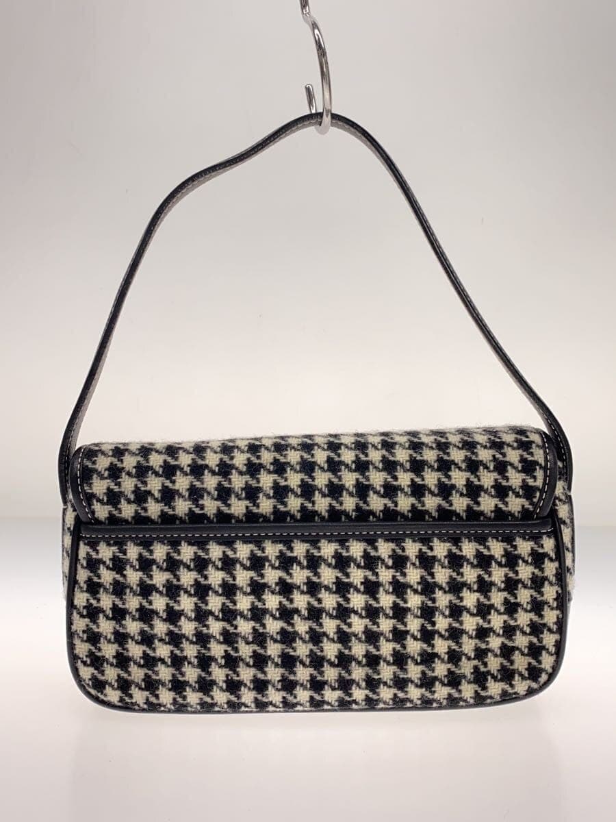 COACH handbag wool BLK houndstooth 8901 3