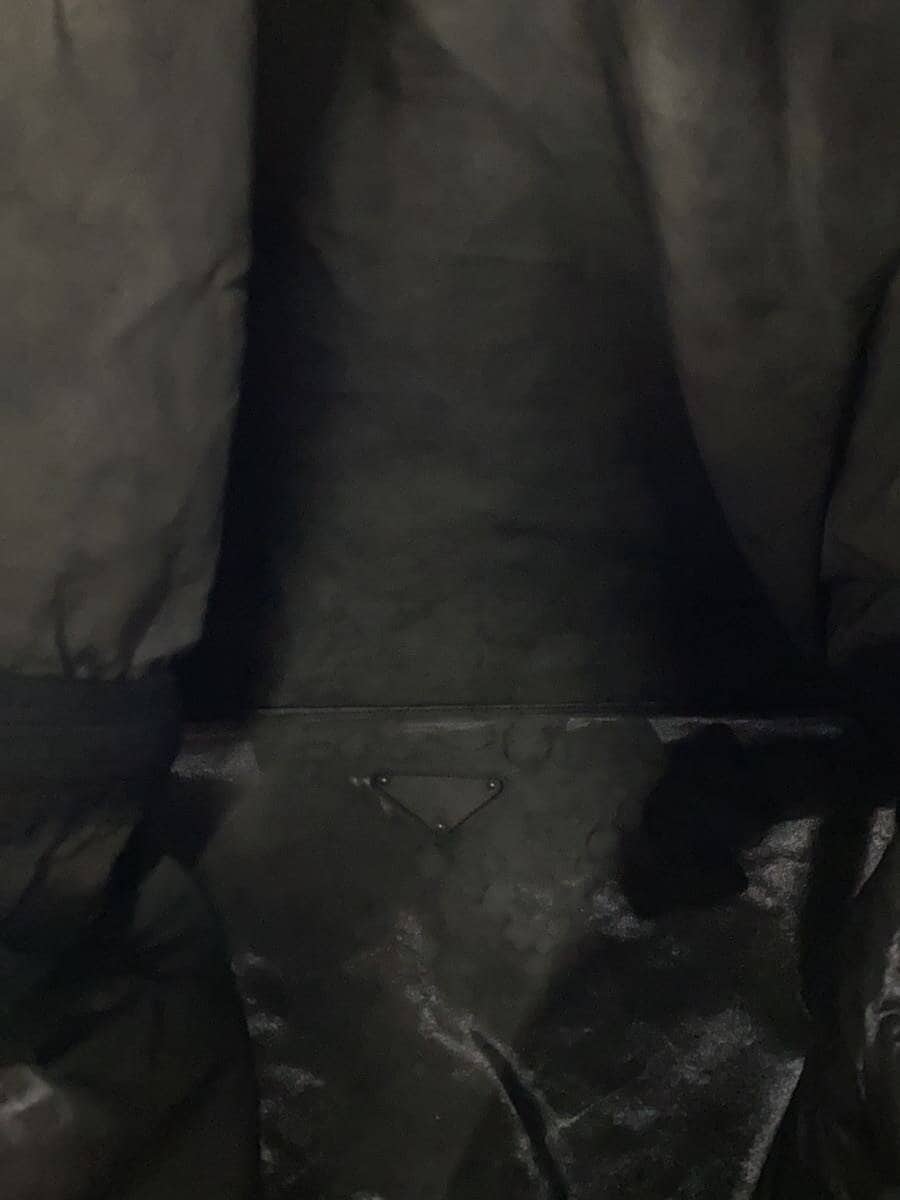 PRADA handbag 2WAY shoulder bag garment cover handbag leather BLK 5