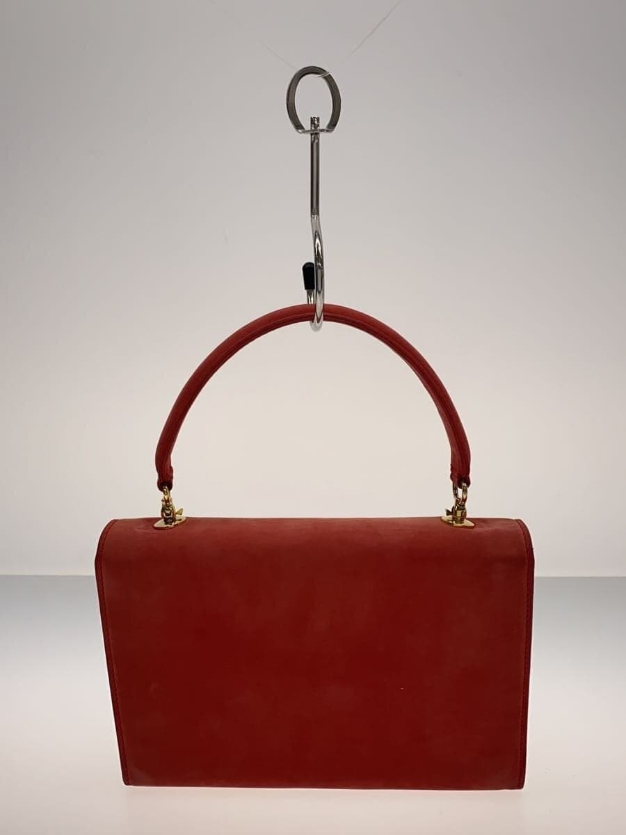 TIFFANY&Co. Chain Shoulder 2-Way Shoulder Bag Suede RED 3