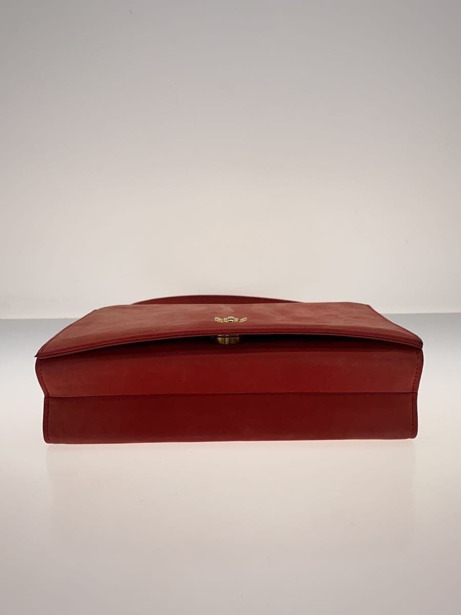 TIFFANY&Co. Chain Shoulder 2-Way Shoulder Bag Suede RED 4