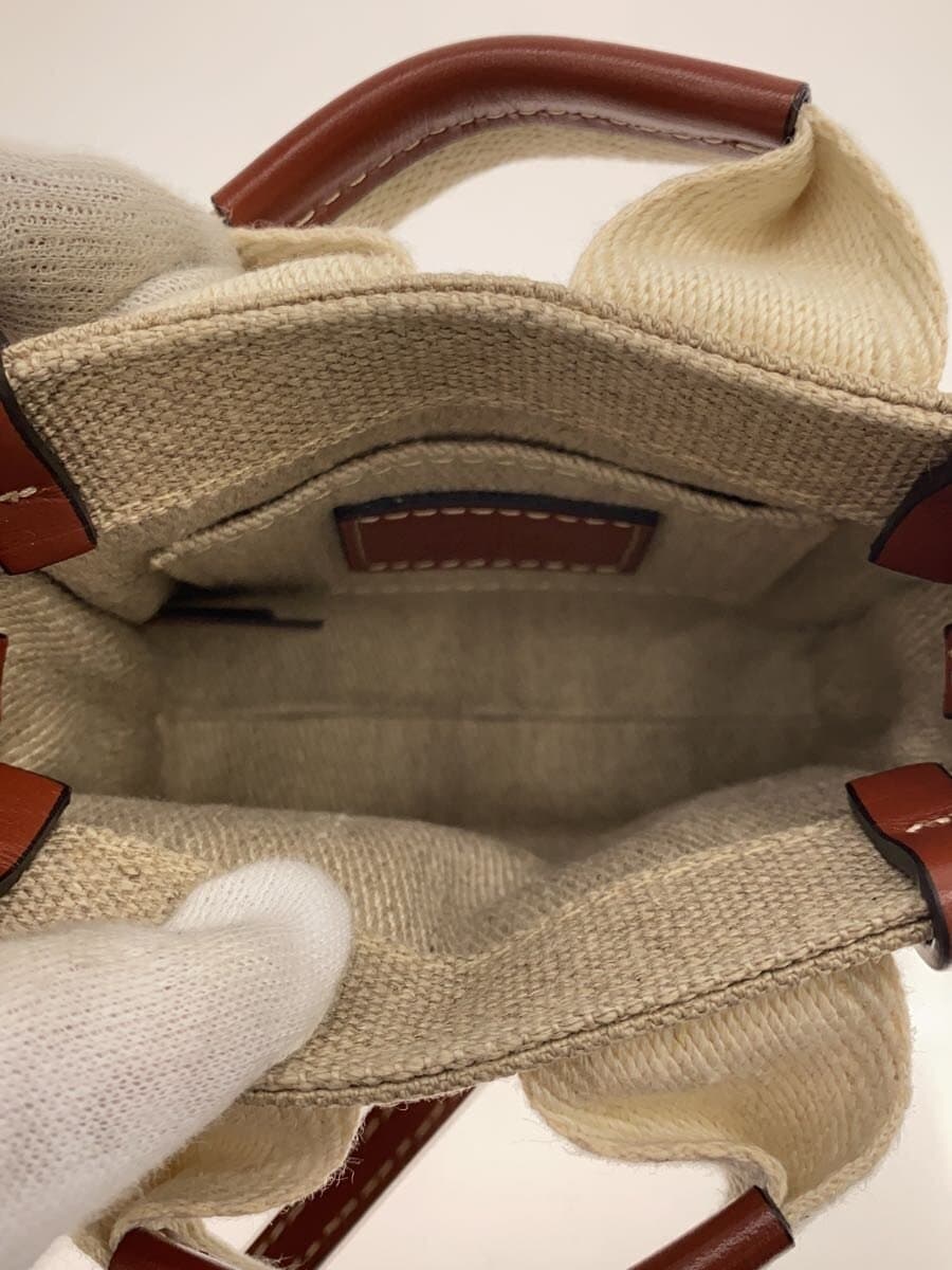 ChloeWOODY Nano Shoulder Bag Canvas Ivory 6