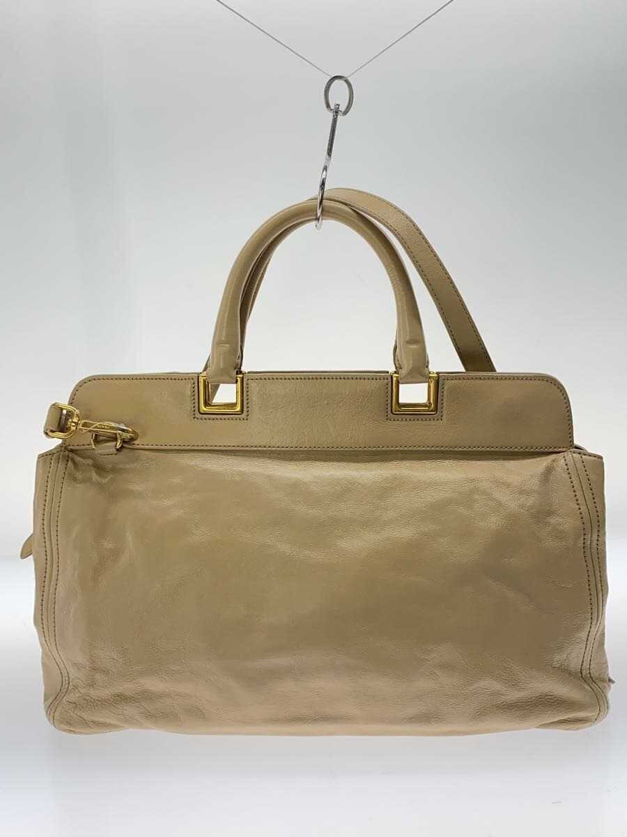 PRADA Shoulder Bag Leather CRM 3