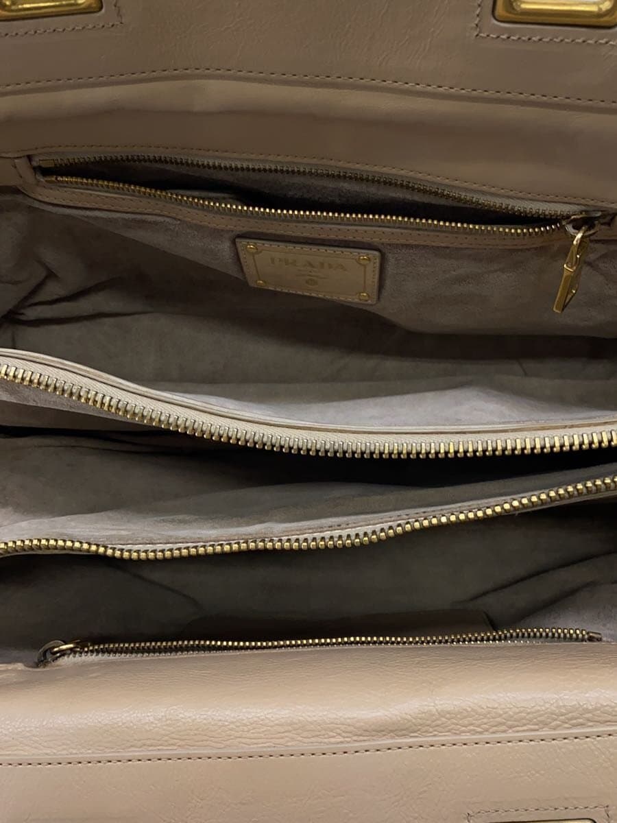 PRADA Shoulder Bag Leather CRM 6