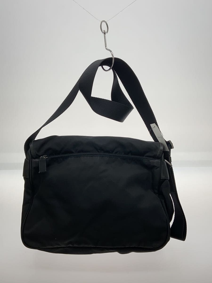 PRADA Triangle Leather Belt Shoulder Bag Nylon BLK Plain 3