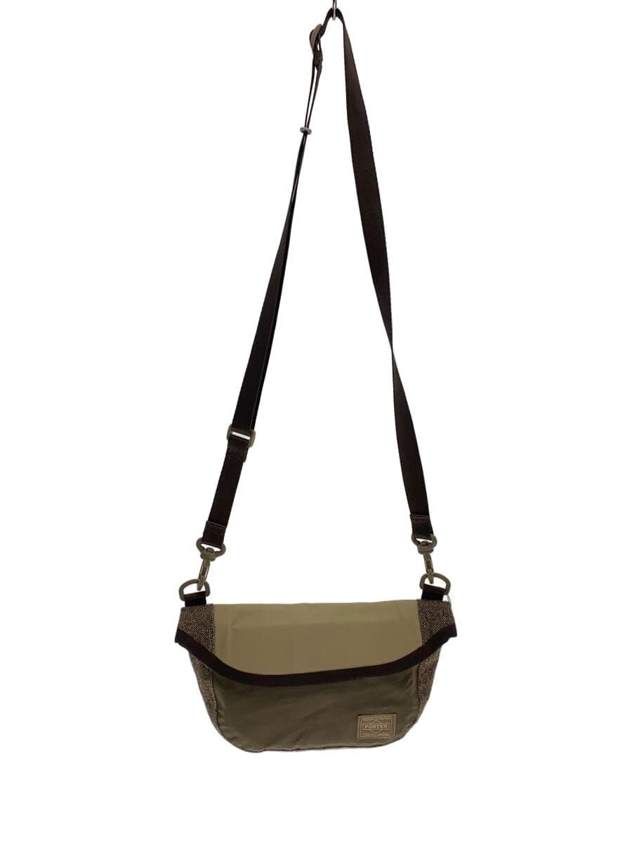 PORTER shoulder bag tweed beige solid color