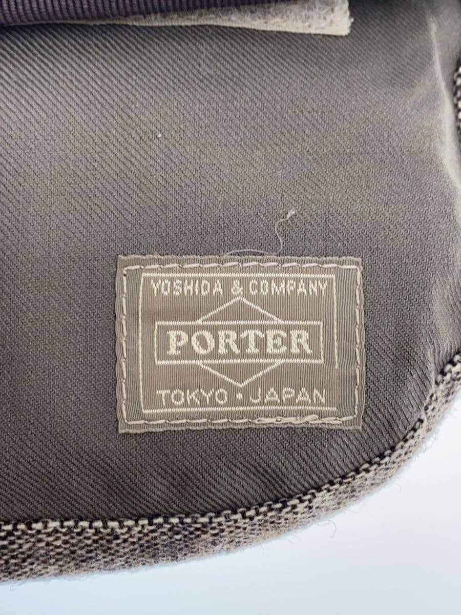 PORTER shoulder bag tweed beige solid color 5