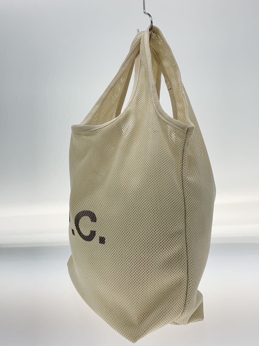 A.P.C. MESH TOTE Tote Bag -- WHT 2
