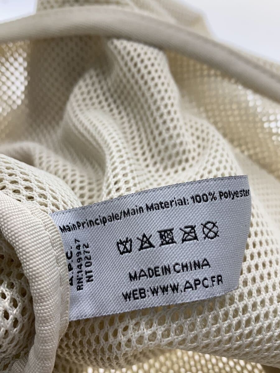 A.P.C. MESH TOTE Tote Bag -- WHT 6