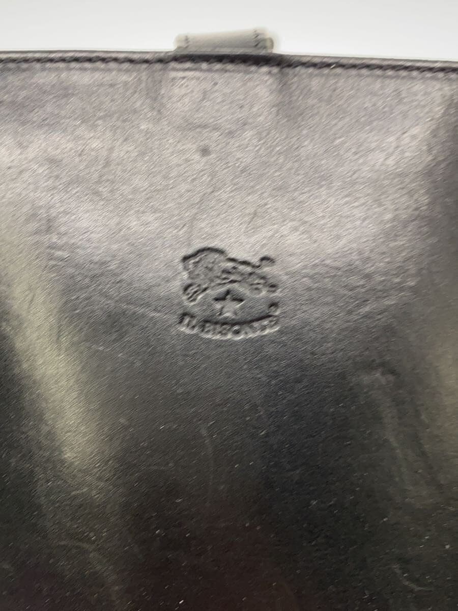 IL BISONTE Bucket Type 2WAY Shoulder Bag Leather BLK Plain 5