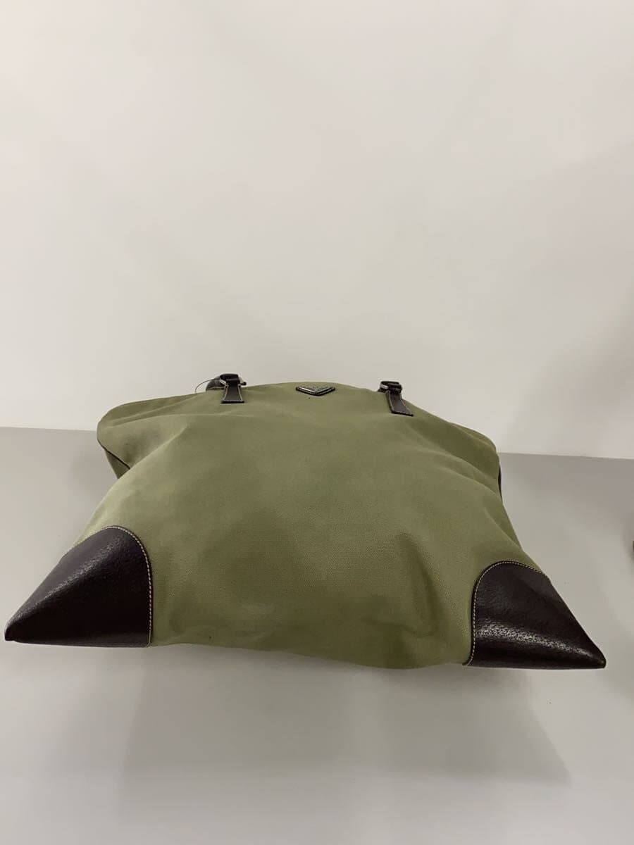PRADA tote bag canvas KHK plain 4