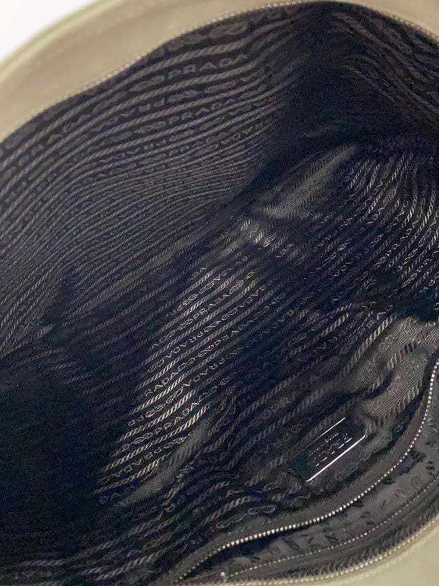 PRADA tote bag canvas KHK plain 6