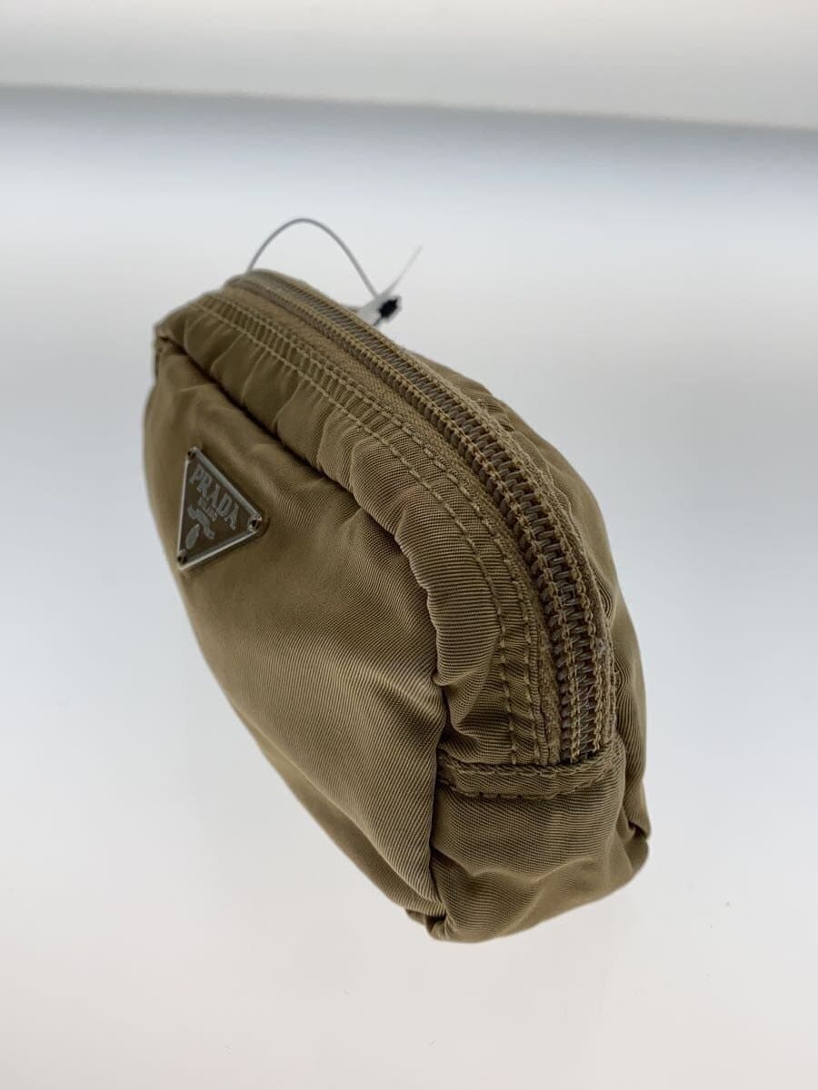PRADA Mini Nylon Pouch Pouch Nylon CML Solid Color 2