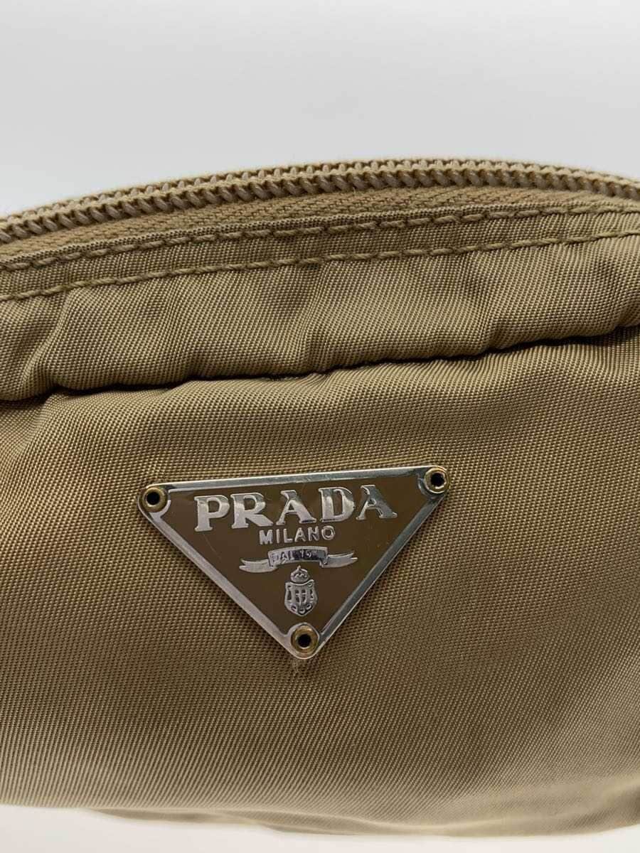 PRADA Mini Nylon Pouch Pouch Nylon CML Solid Color 5