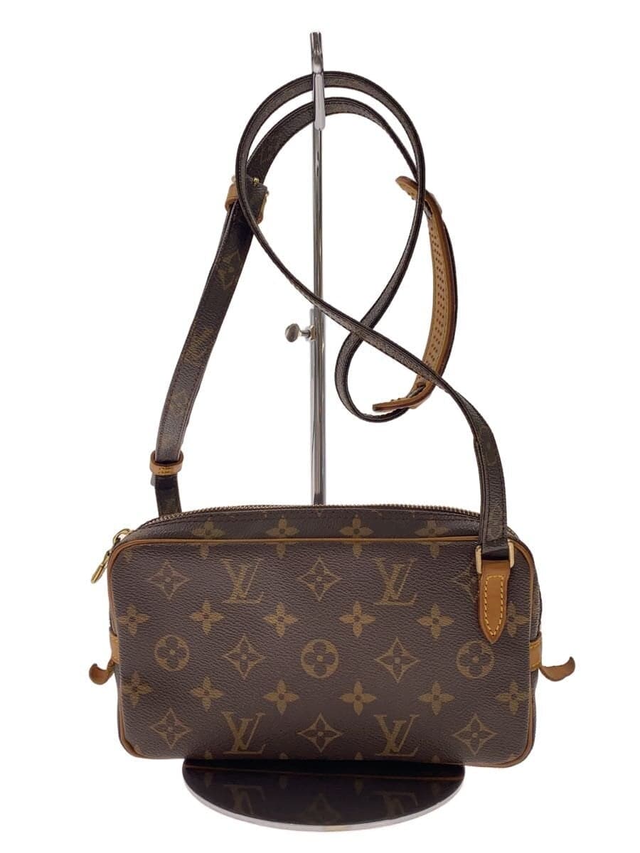 LOUIS VUITTON Pochette Marly Bandoulière Monogram Canvas PVC BRW M51828
