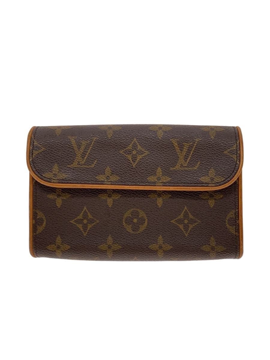 LOUIS VUITTON Pochette Florentine Monogram Canvas PVC BRW M51855