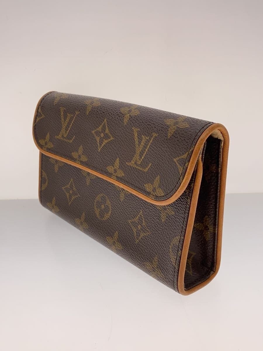 LOUIS VUITTON Pochette Florentine Monogram Canvas PVC BRW M51855 2
