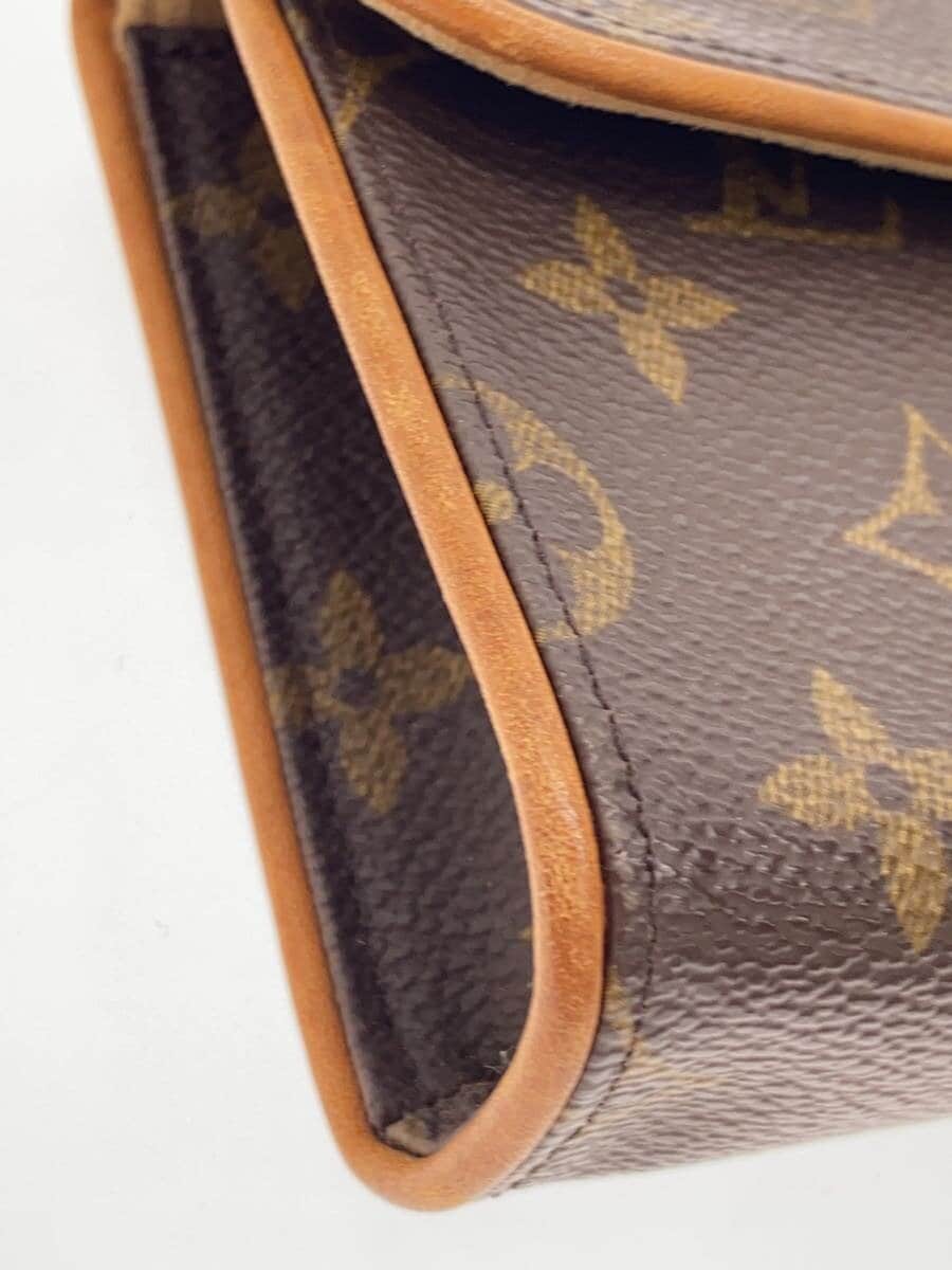 LOUIS VUITTON Pochette Florentine Monogram Canvas PVC BRW M51855 8