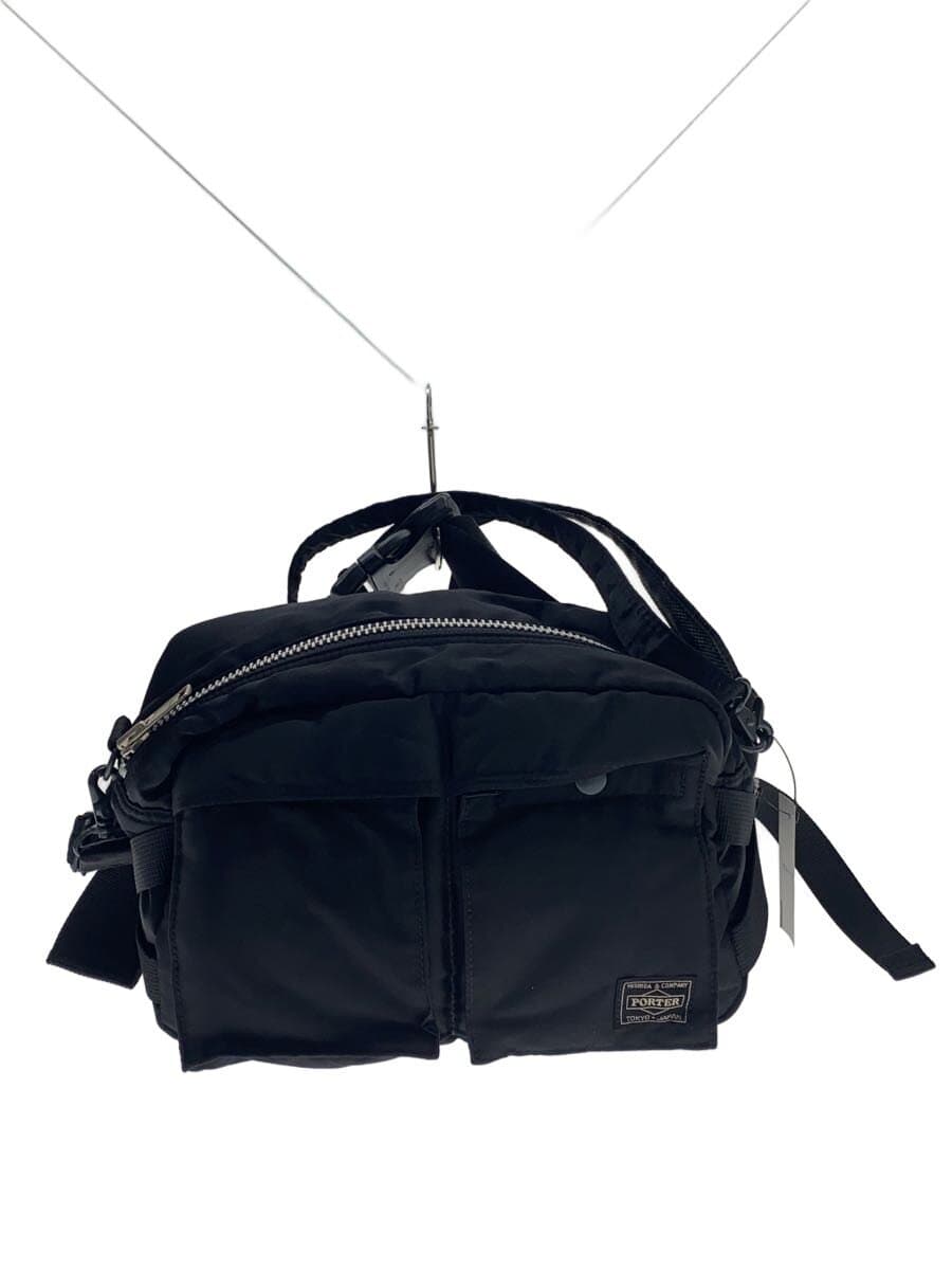 PORTER Tanker 2WAY Waist Bag Nylon Black Plain