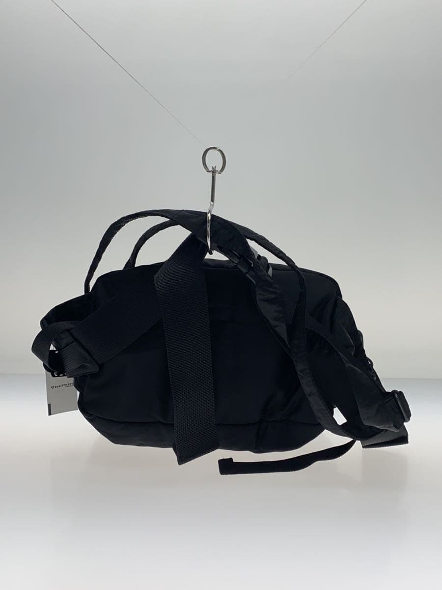 PORTER Tanker 2WAY Waist Bag Nylon Black Plain 3