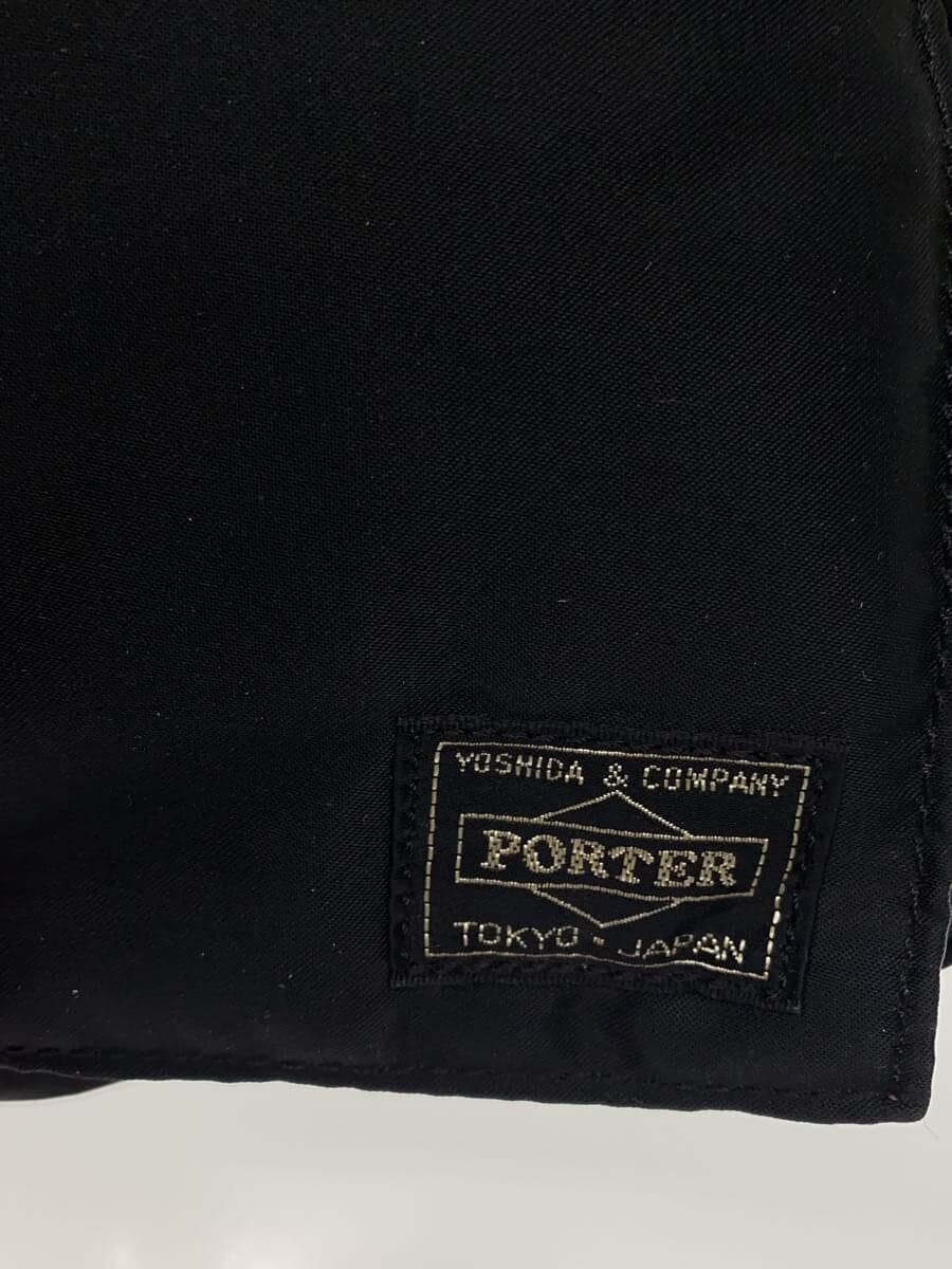 PORTER Tanker 2WAY Waist Bag Nylon Black Plain 5