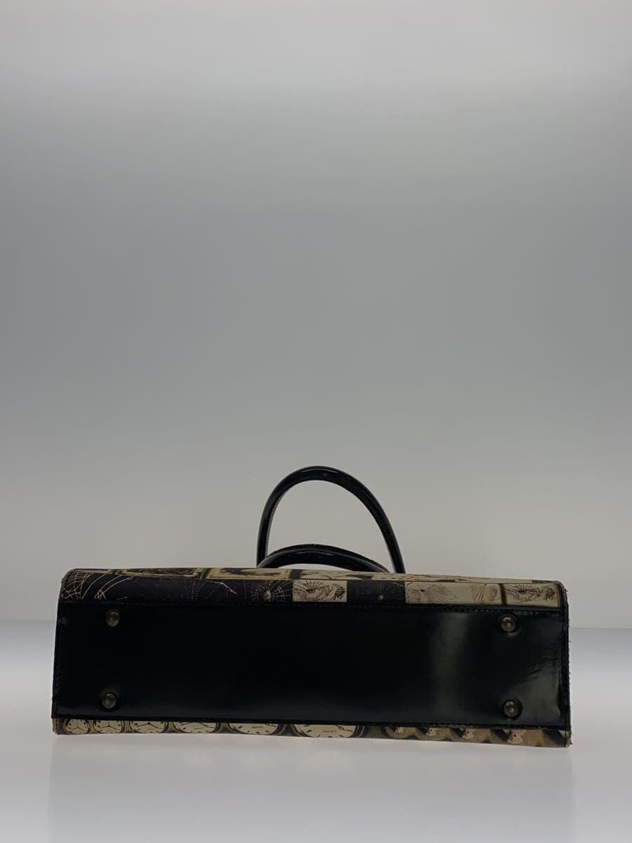 Jean Paul Gaultier tote bag canvas BLK all-over pattern antique doll & teddy 4