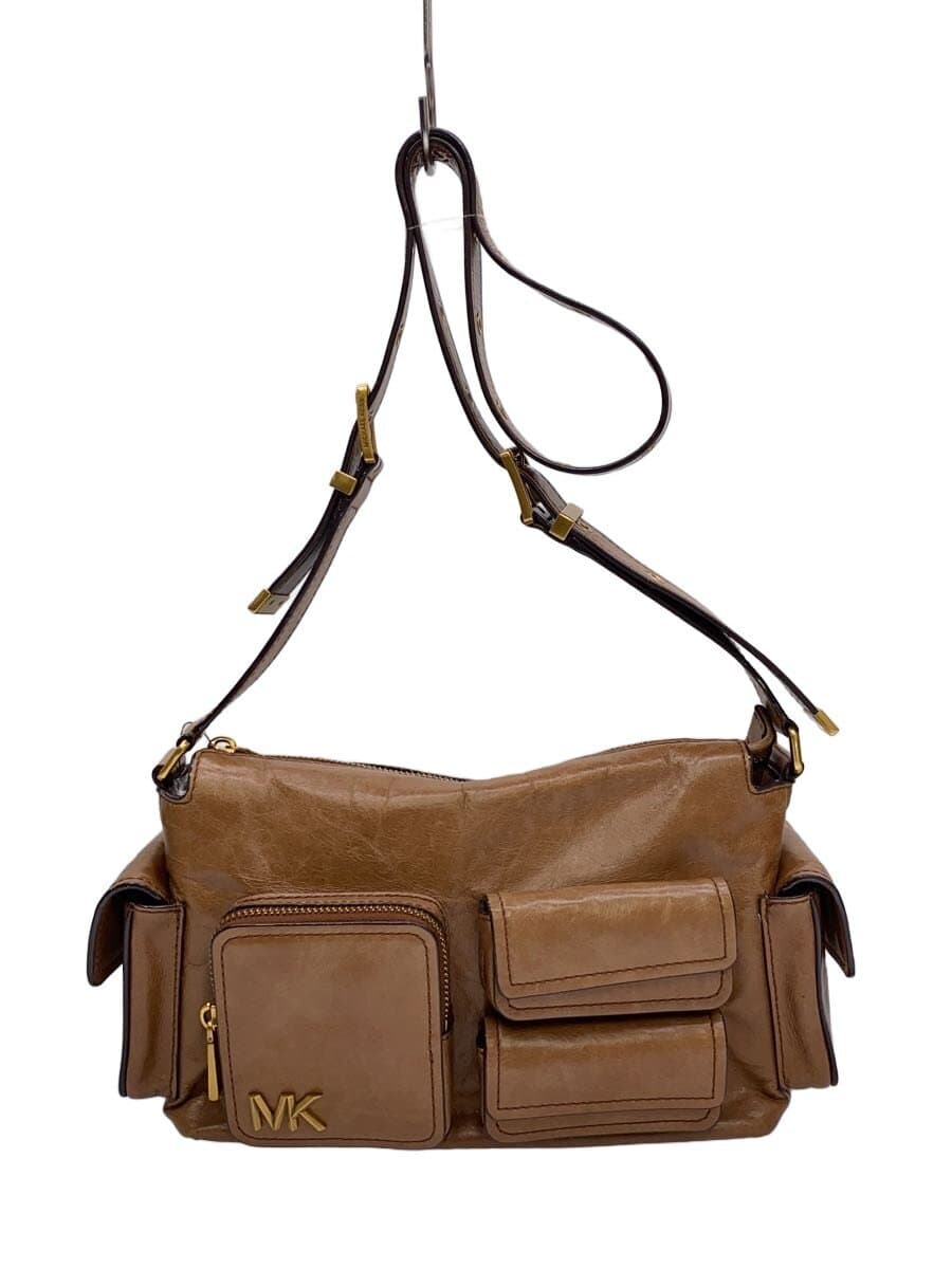 MICHAEL KORS Shoulder Bag Leather BRW Solid Color AV-2411