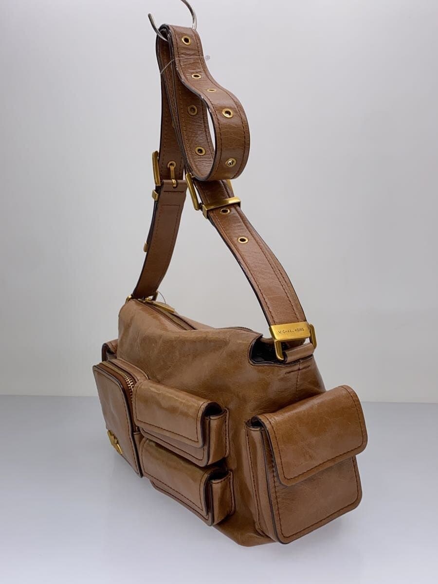 MICHAEL KORS Shoulder Bag Leather BRW Solid Color AV-2411 2